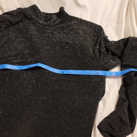 NWT MESHKI Long Sleeve backless low back high neck long dress rhinestone detail - Picture 6 of 16